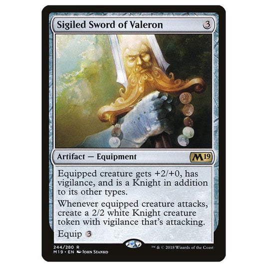 Magic The Gathering - Core Set 2019 - Sigiled Sword of Valeron - 244/280