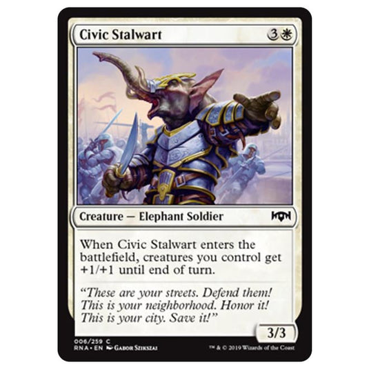 Magic The Gathering - Ravnica Allegiance - Civic Stalwart - 6/259