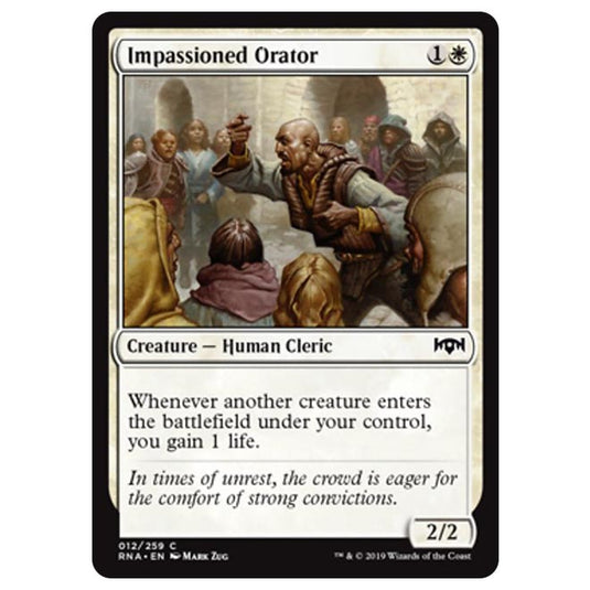 Magic The Gathering - Ravnica Allegiance - Impassioned Orator - 12/259