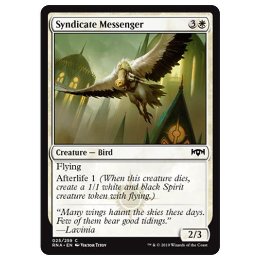 Magic The Gathering - Ravnica Allegiance - Syndicate Messenger - 25/259