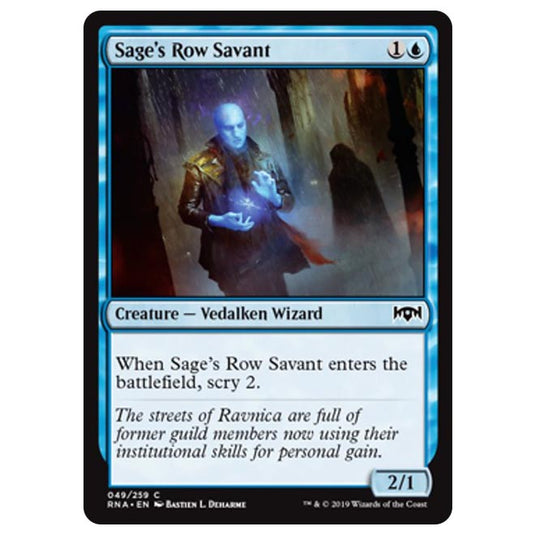 Magic The Gathering - Ravnica Allegiance - Sage's Row Savant - 49/259