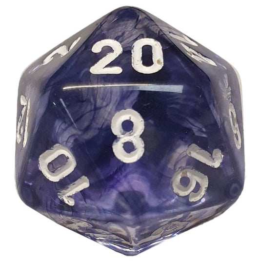 Chessex - Signature 16mm D20 - Nebula Black with White