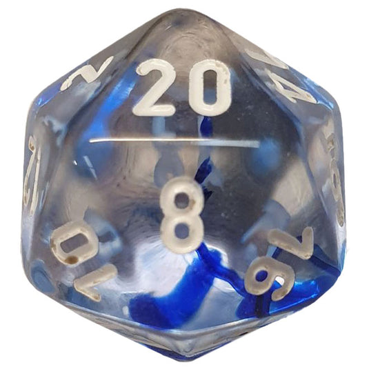 Chessex - Signature 16mm D20 - Nebula Dark Blue with White