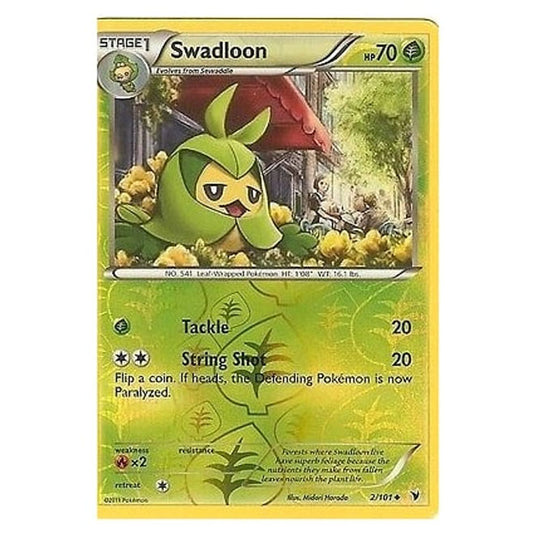 Pokemon - Black & White - Noble Victories - (Reverse Holo) - Swadloon 2/101