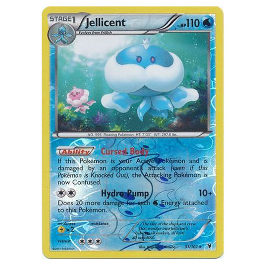 Pokemon - Black & White - Noble Victories - (Reverse Holo) - Jellicent 31/101