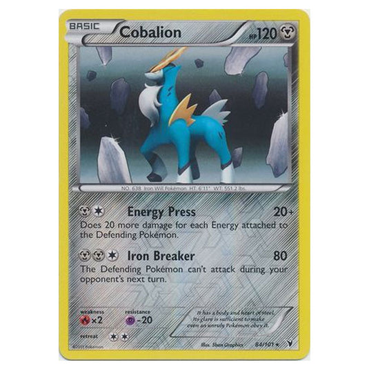 Pokemon - Black & White - Noble Victories - (Reverse Holo) - Cobalion 84/101