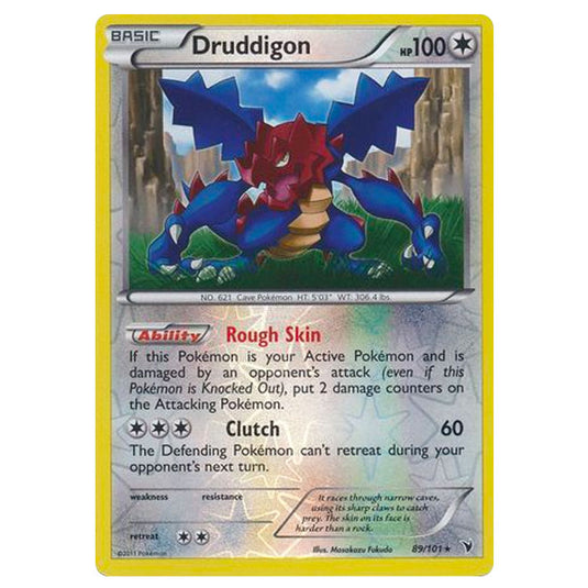 Pokemon - Black & White - Noble Victories - (Reverse Holo) - Druddigon 89/101