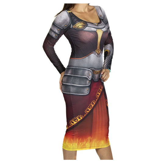 Magic the Gathering - Chandra Long Sleeved Dress-Medium