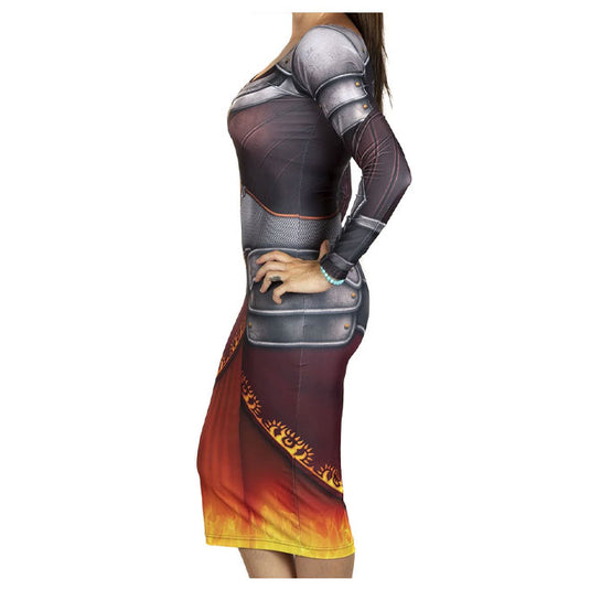 Magic the Gathering - Chandra Long Sleeved Dress-Small