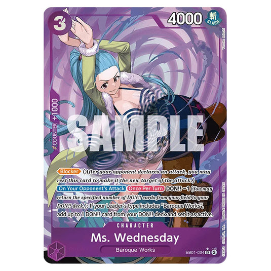 One Piece - Memorial Collection - Ms. Wednesday (Alternate Art) - EB01-034