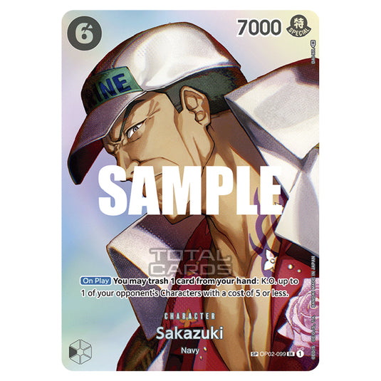 One Piece - Kingdoms of Intrigue - Sakazuki (Special Card) - OP02-099a