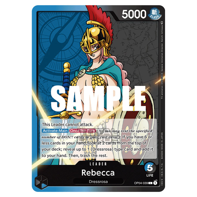 one piece card game rebecca deck One Piece - Kingdoms of Intrigue - Rebecca (Leader)
