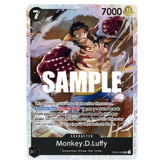 One Piece - Kingdoms of Intrigue - Monkey.D.Luffy (Super Rare) - OP04-090