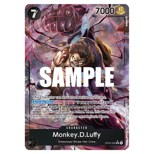 One Piece - Kingdoms of Intrigue - Monkey.D.Luffy (Super Rare) - OP04-090a