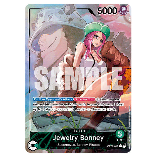 Jewelry Bonney OP07-019a card from the One Piece set 500 Years in the Future