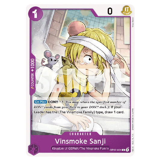 Vinsmoke Sanji OP07-061 card from the One Piece set 500 Years in the Future
