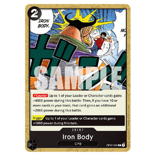 Iron Body OP07-095 card from the One Piece set 500 Years in the Future