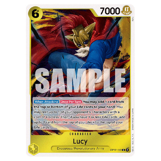 Lucy OP07-112 card from the One Piece set 500 Years in the Future