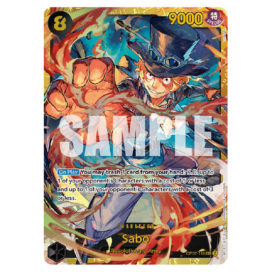 Sabo OP07-118 card from the One Piece set 500 Years in the Future