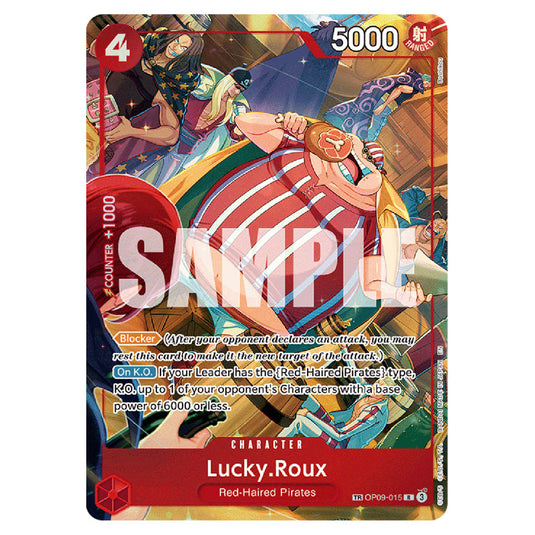 Lucky.Roux OP09-015 card from the One Piece set A Fist of Divine Speed