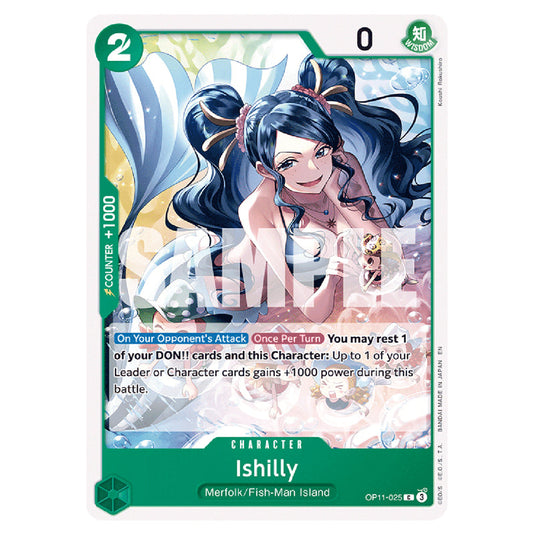 Ishilly OP11-025 card from the One Piece set A Fist of Divine Speed