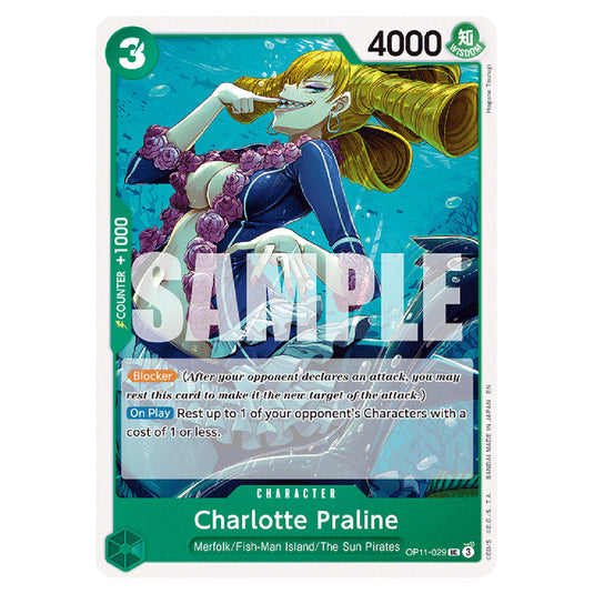 Charlotte Praline OP11-029 card from the One Piece set A Fist of Divine Speed