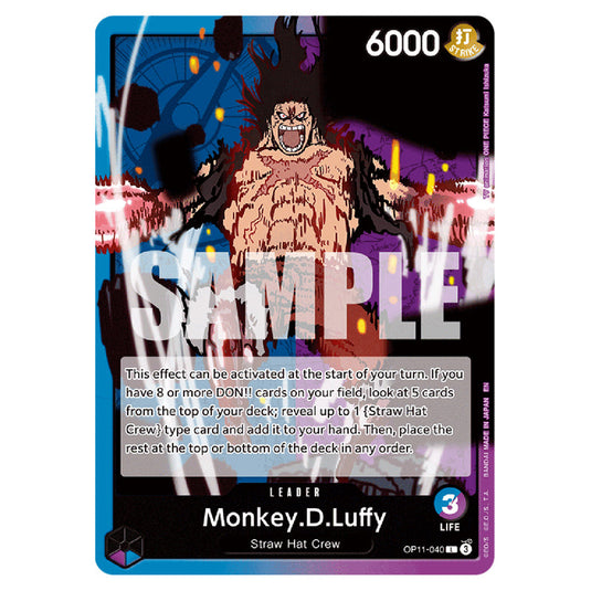 Monkey.D.Luffy OP11-040 card from the One Piece set A Fist of Divine Speed