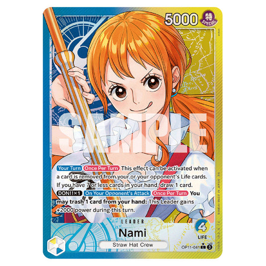 Nami OP11-041a card from the One Piece set A Fist of Divine Speed