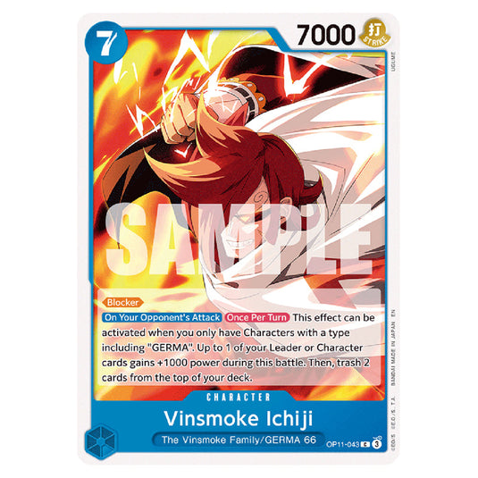 Vinsmoke Ichiji OP11-043 card from the One Piece set A Fist of Divine Speed
