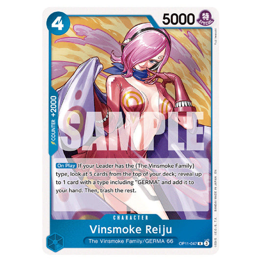 Vinsmoke Reiju OP11-047 card from the One Piece set A Fist of Divine Speed