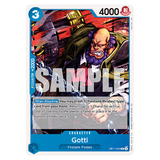 Gotti OP11-050 card from the One Piece set A Fist of Divine Speed