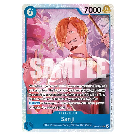 Sanji OP11-051 card from the One Piece set A Fist of Divine Speed