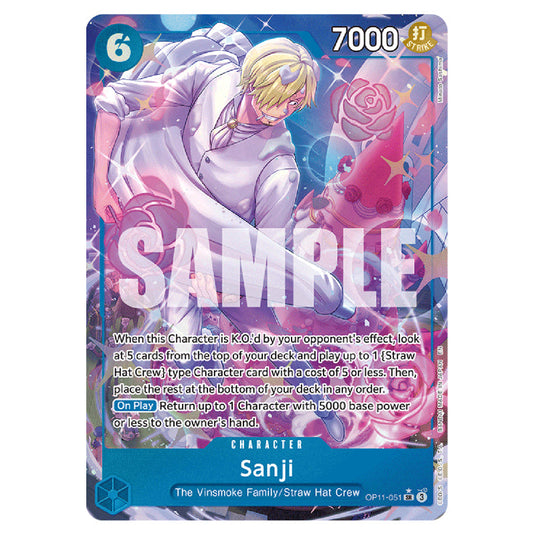 Sanji OP11-051a card from the One Piece set A Fist of Divine Speed