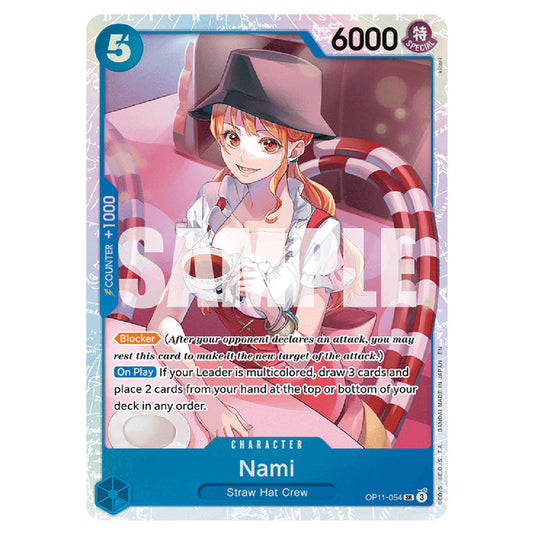 Nami OP11-054 card from the One Piece set A Fist of Divine Speed