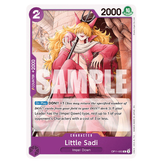 Little Sadi OP11-063 card from the One Piece set A Fist of Divine Speed