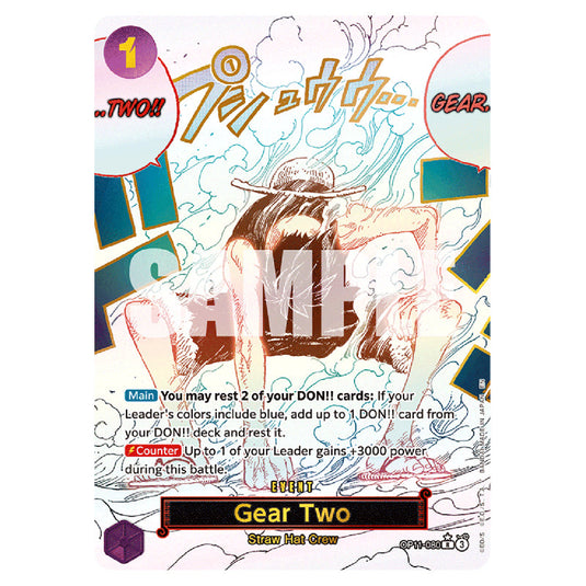 Gear Two OP11-080a card from the One Piece set A Fist of Divine Speed