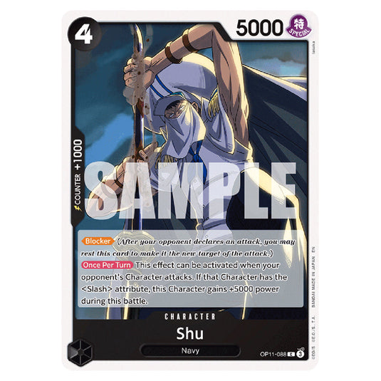 Shu OP11-088 card from the One Piece set A Fist of Divine Speed