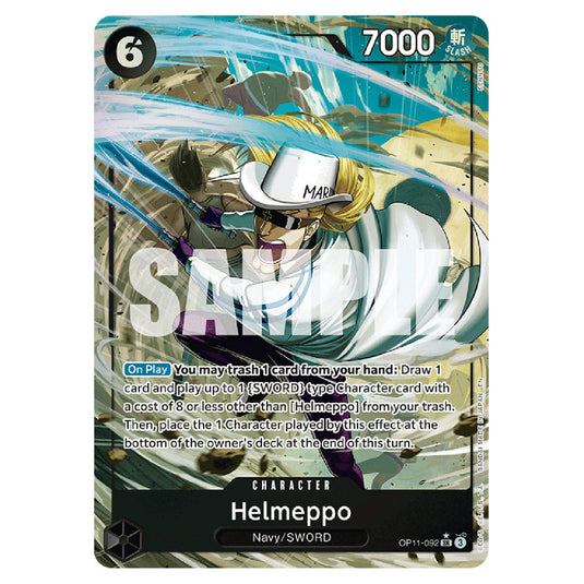 Helmeppo OP11-092a card from the One Piece set A Fist of Divine Speed