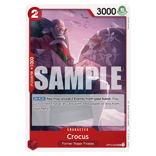 Crocus OP12-003 card from the One Piece set Legacy of the Master