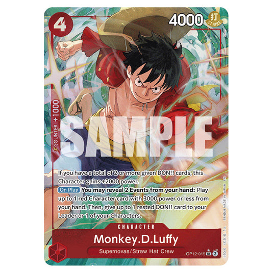 Monkey.D.Luffy OP12-015a card from the One Piece set Legacy of the Master