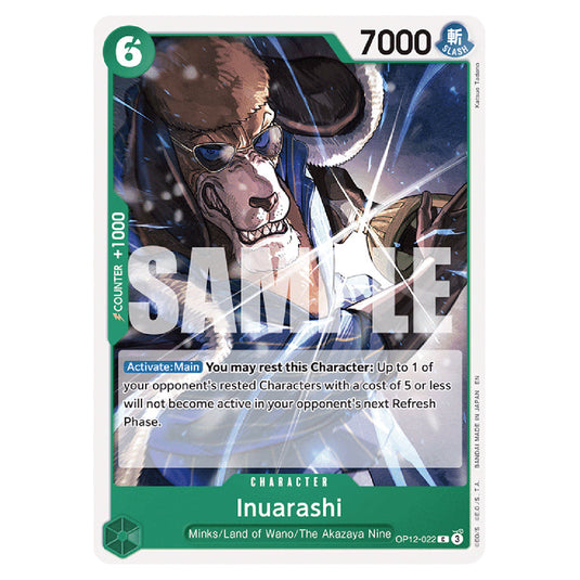 Inuarashi OP12-022 card from the One Piece set Legacy of the Master