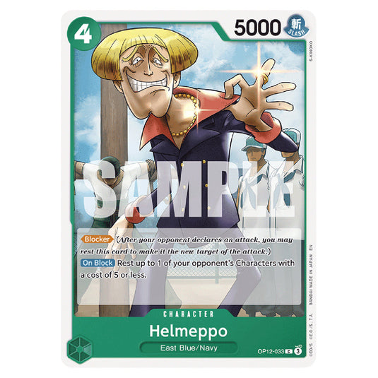 Helmeppo OP12-033 card from the One Piece set Legacy of the Master