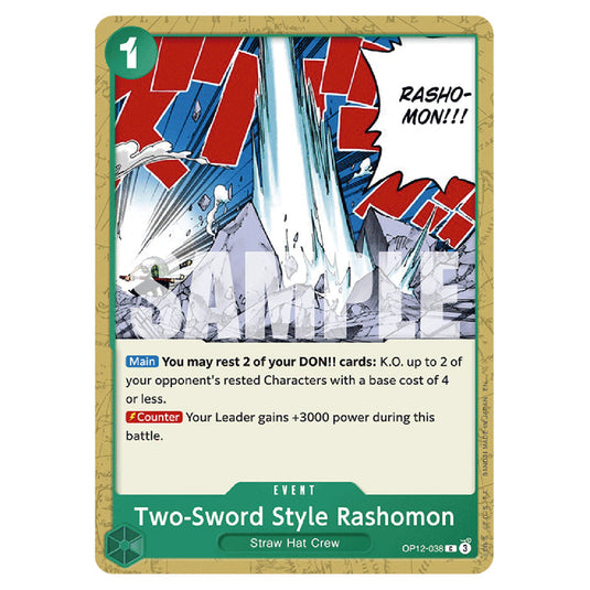 Two-Sword Style Rashomon OP12-038 card from the One Piece set Legacy of the Master