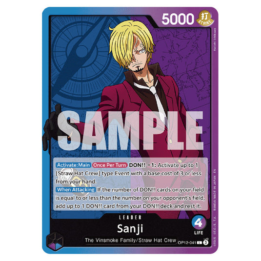 Sanji OP12-041 card from the One Piece set Legacy of the Master