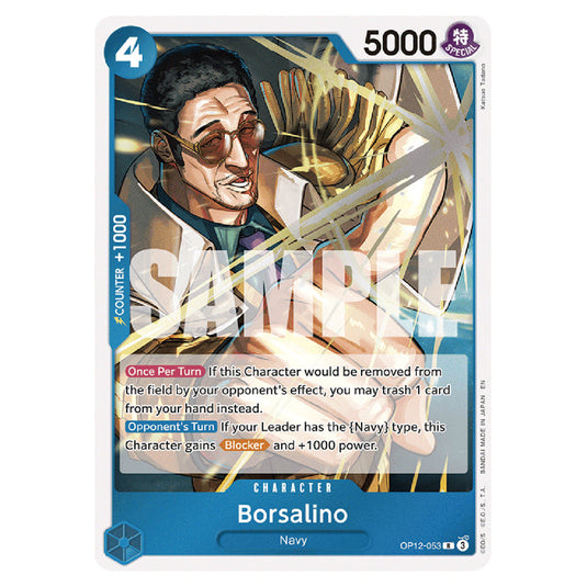 Borsalino OP12-053 card from the One Piece set Legacy of the Master