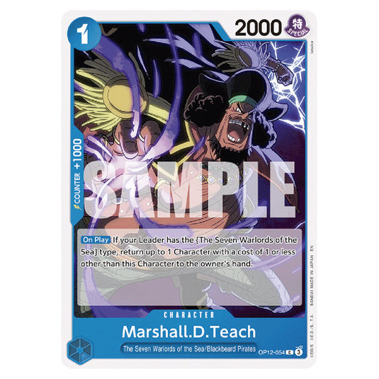 Marshall.D.Teach OP12-054 card from the One Piece set Legacy of the Master