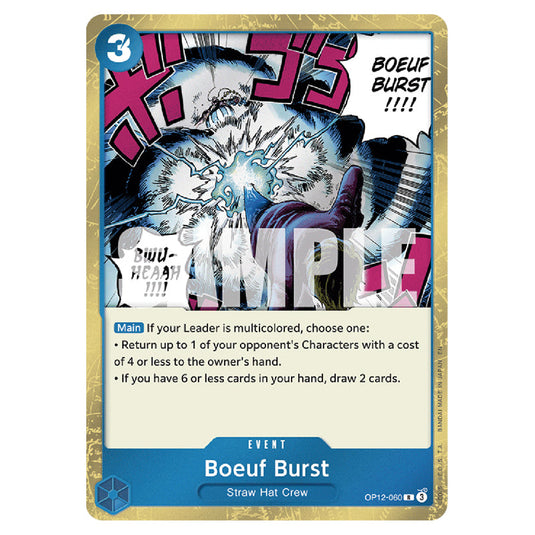 Boeuf Burst OP12-060 card from the One Piece set Legacy of the Master