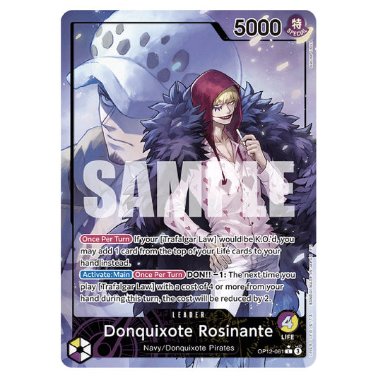 Donquixote Rosinante OP12-061a card from the One Piece set Legacy of the Master