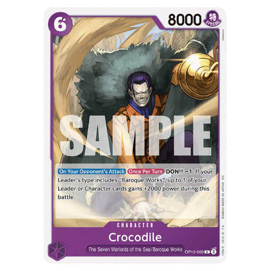 Crocodile OP12-069 card from the One Piece set Legacy of the Master