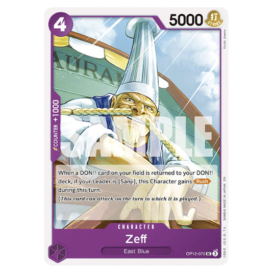 Zeff OP12-072 card from the One Piece set Legacy of the Master